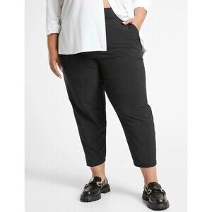 Athleta Nolita Slim Tapered Crop Pant Black Pull On 980400 Pocket Womens Plus 26